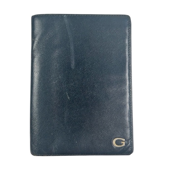 Genuine Leather Black Passport Holder Checkbook Wallet Unisex Vintage - Picture 1 of 10